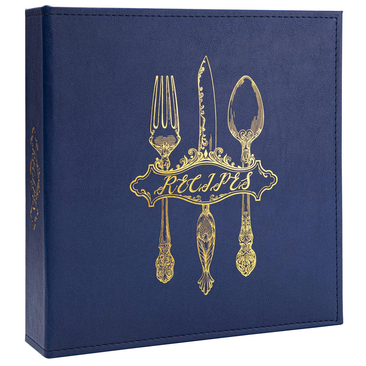 COFICE Recetario con anillas azul marino frente, ideal para organizar tus recetas