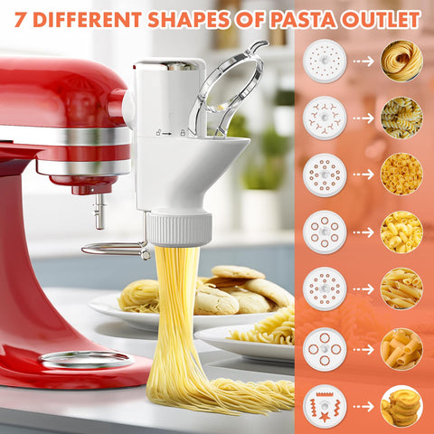 Cofun accesorio para KitchenAid con cortador integrado, pasta uniforme y sin atascos.
