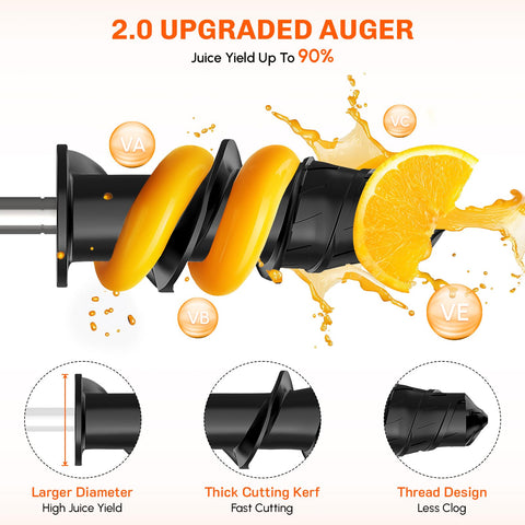 Cofun alto rendimiento jugo-fruta-verdura ofrece mayor rendimiento con menos desperdicio.