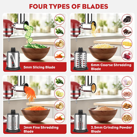 Cofun bandeja de alimentación para KitchenAid, manejo cómodo de ingredientes.