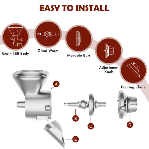 Cofun molinillo para Kitchenaid cámara de molienda y cuchillas extraíbles