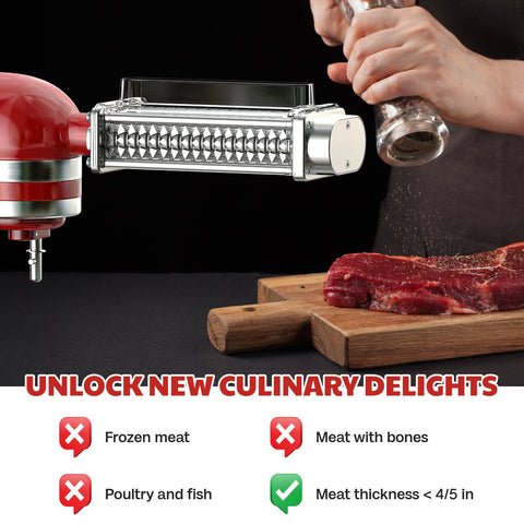 Ablandador de carne Cofun en la cocina con textura lista para sazonar.