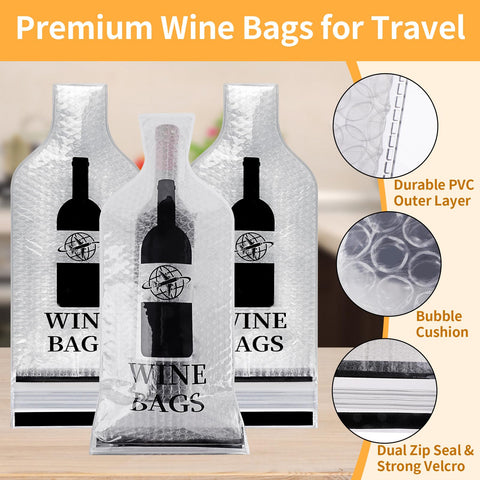 Bolsas COIDEA para vino de 1000 ml, protección adecuada para maletas.
