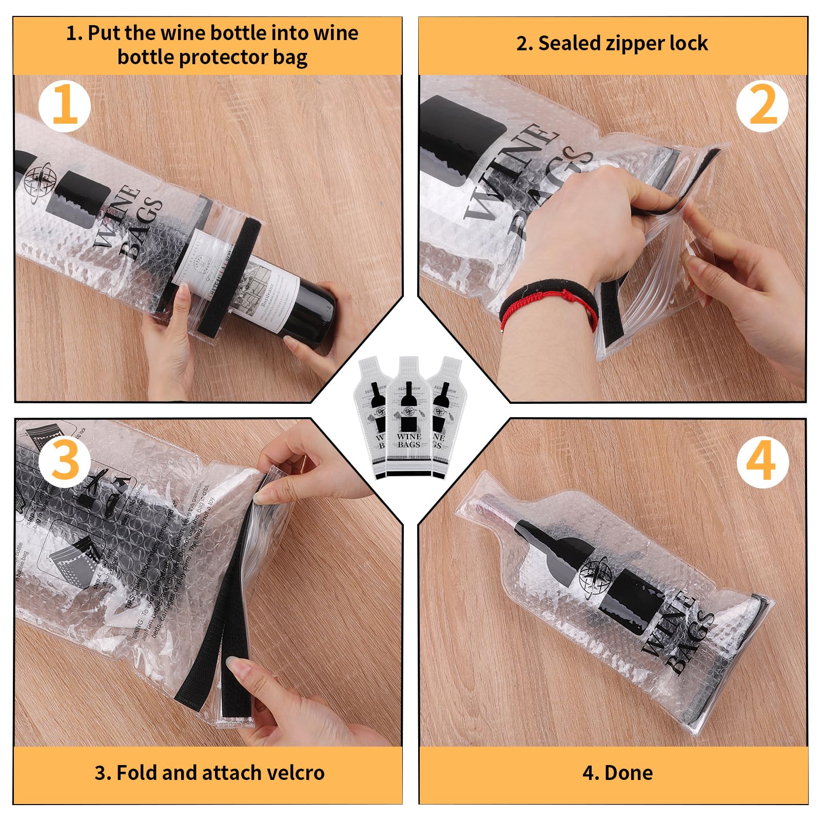 Bolsas COIDEA para vino, protección de maleta durante el transporte.