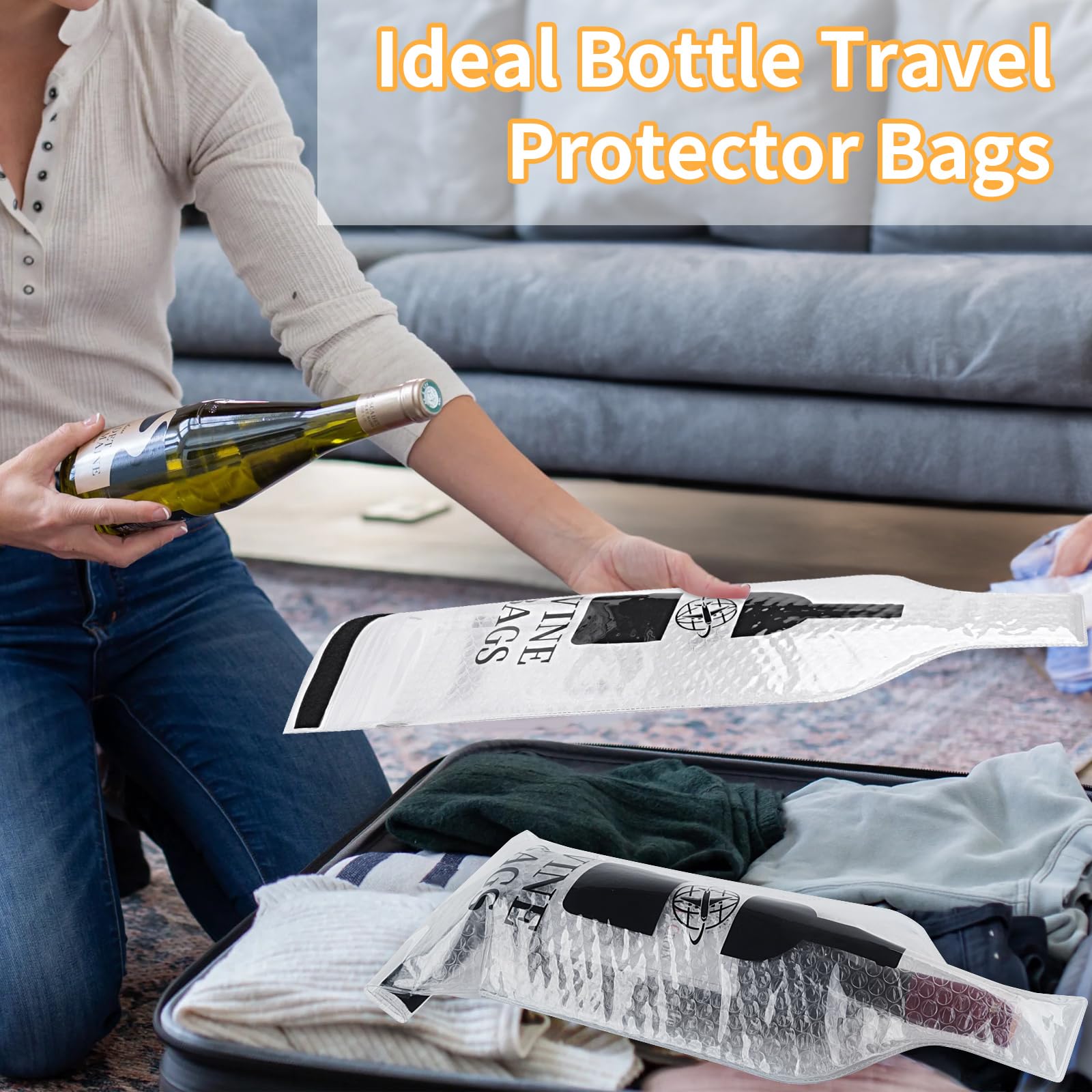 Bolsas COIDEA reutilizables para viajar, fáciles de cerrar y guardar.