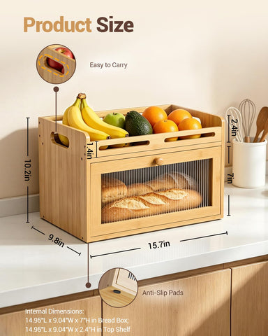 Coiesol caja para pan en cocina estilo farmhouse aportando orden estético