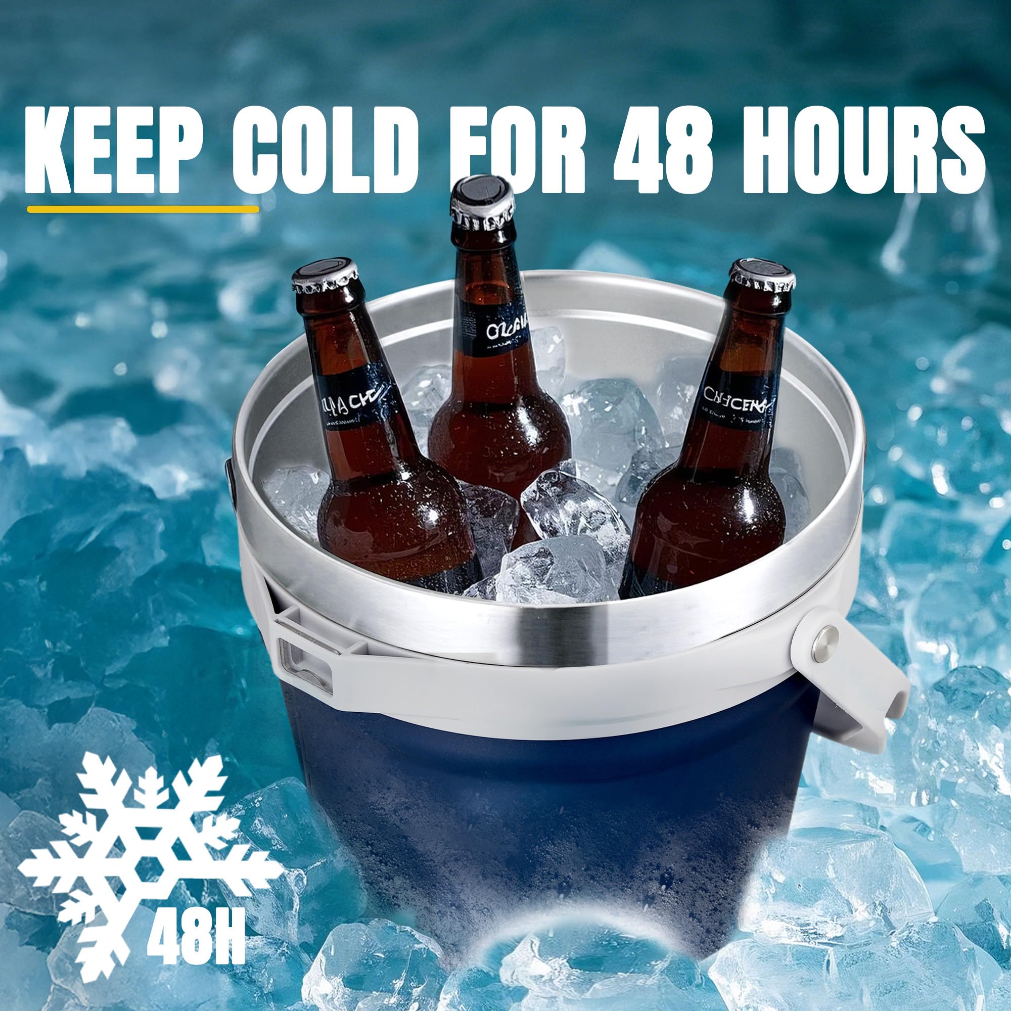 COKTIK balde hielo 7L, perfecto para exteriores y camping