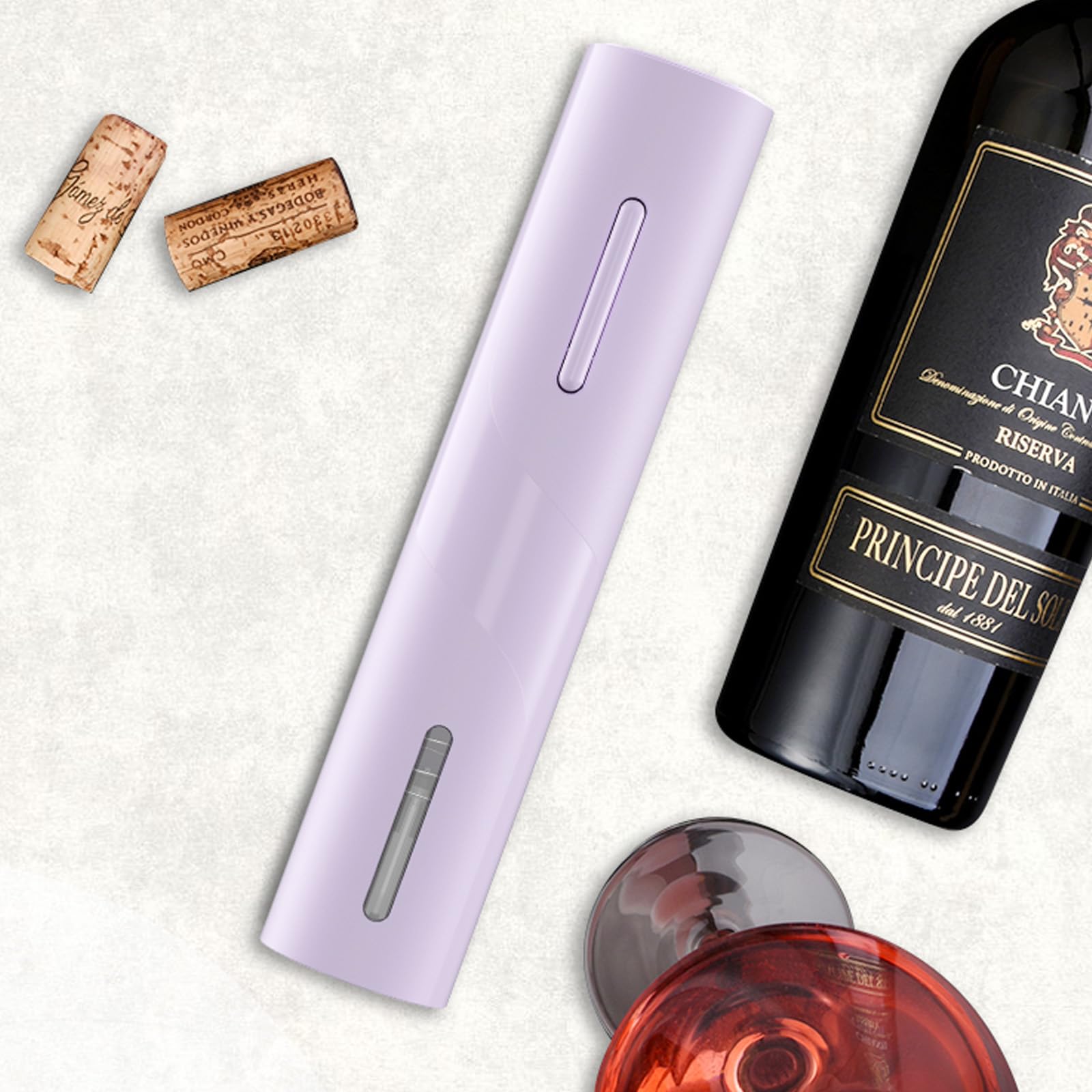 COKUNST abre-vino eléctrico, agarre ergonómico para manejo cómodo