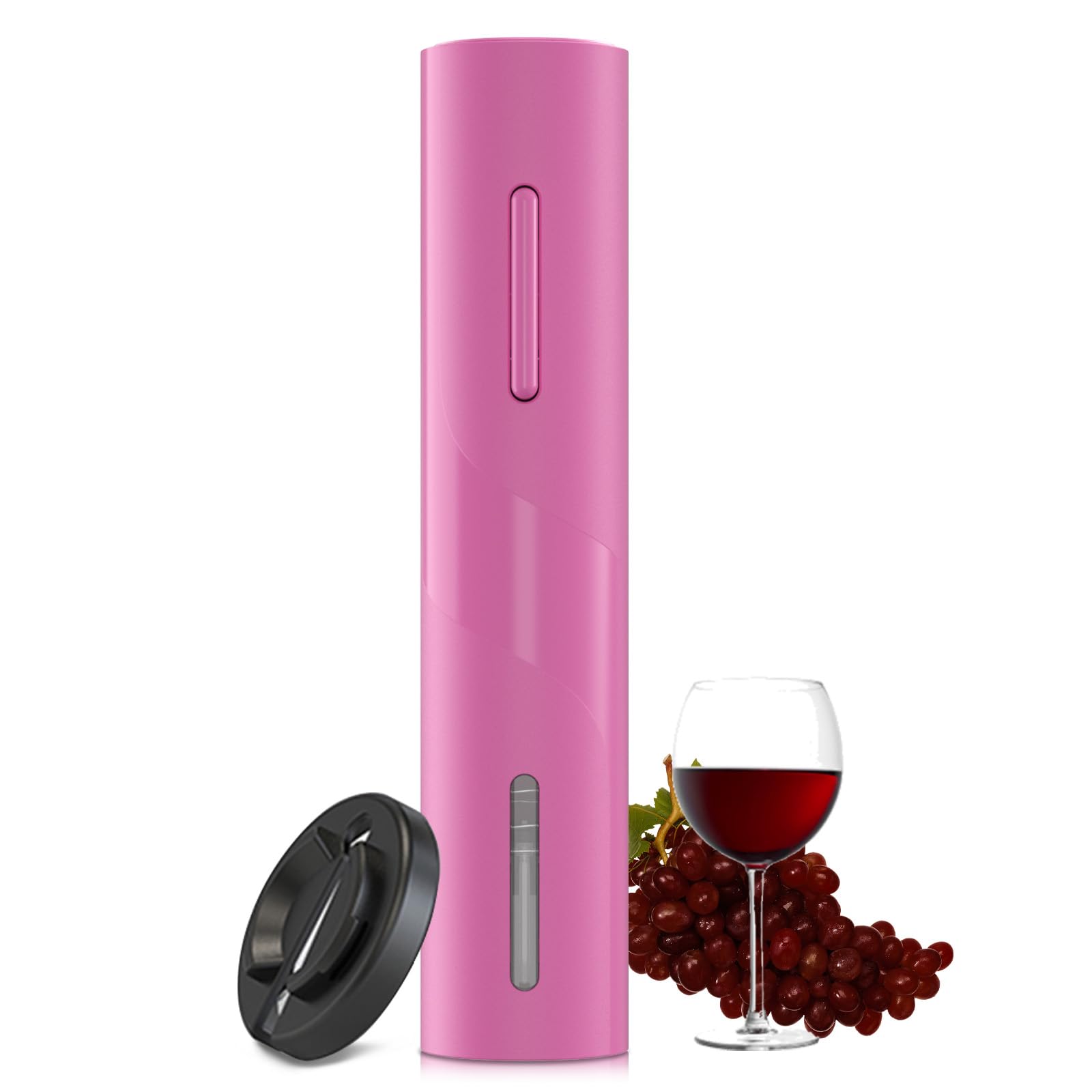 COKUNST abridor vino eléctrico rosa, diseño ergonómico para uso cómodo