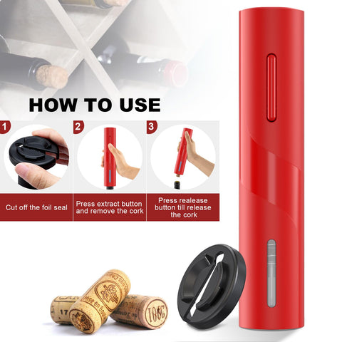 Cortador de foil integrado facilita la preparación de la botella.