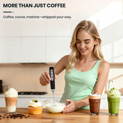 Colarlemo uso versátil para latte, cappuccino y matcha en casa.