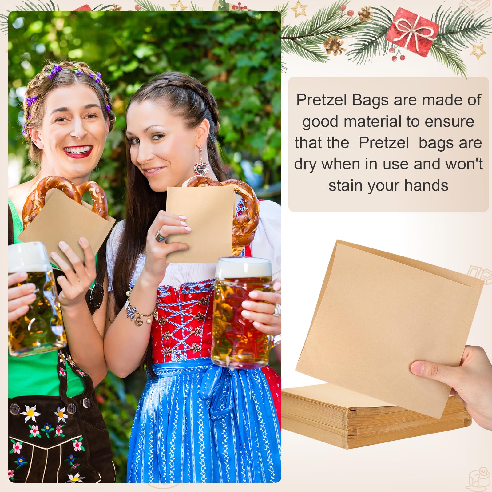 Colarr bolsas pretzel uso versátil aptas para donuts, galletas y sándwiches.