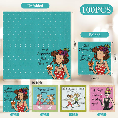 Colarr servilletas de doble capa, mayor absorción y estilo retro para tus encuentros