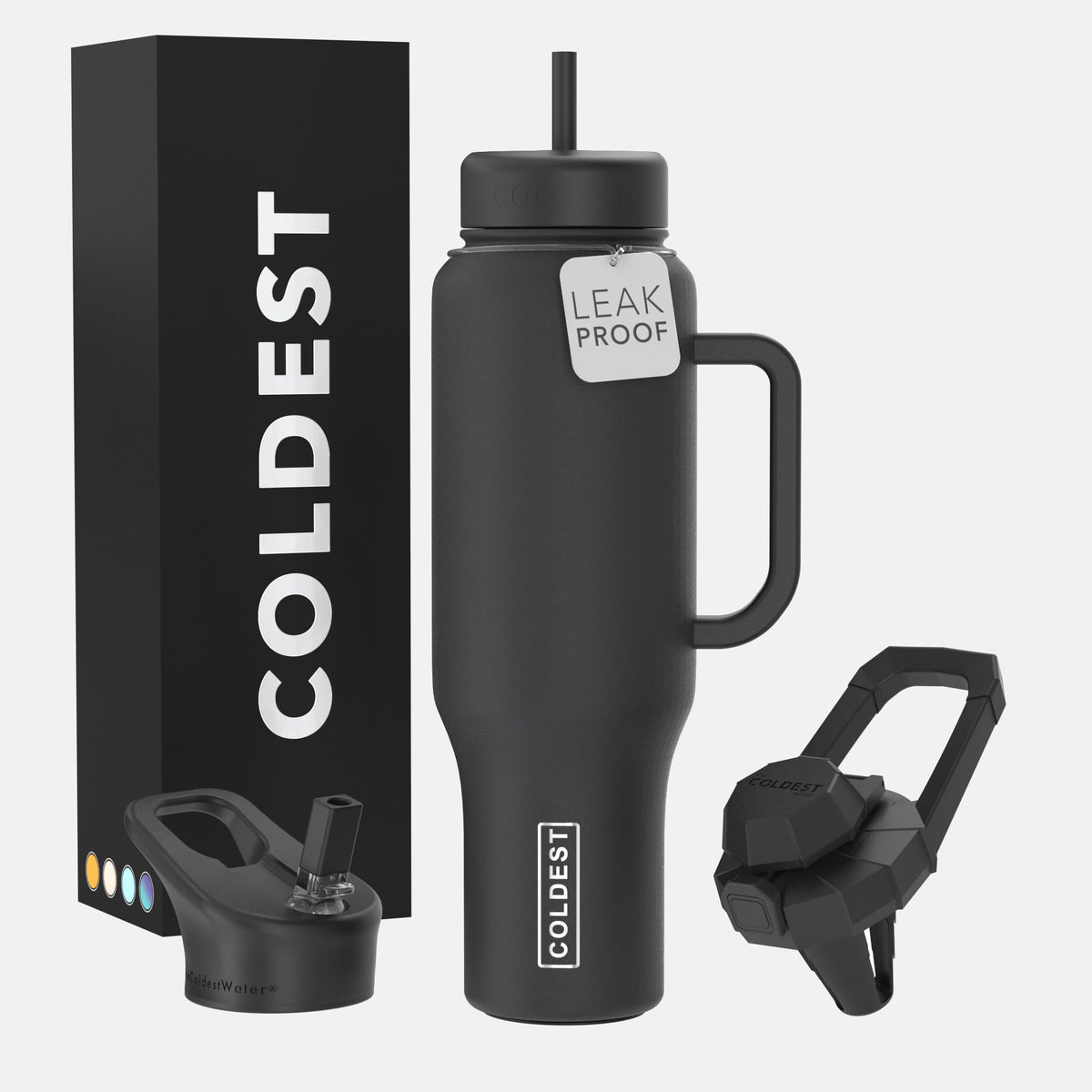 The Coldest Water Tumbler con asa ergonómica para llevar cómodamente
