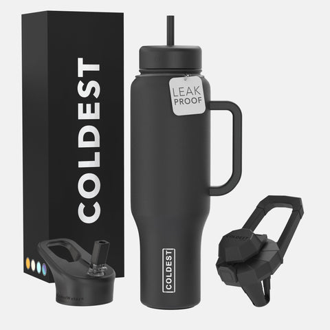 The Coldest Water Tumbler con asa ergonómica para llevar cómodamente