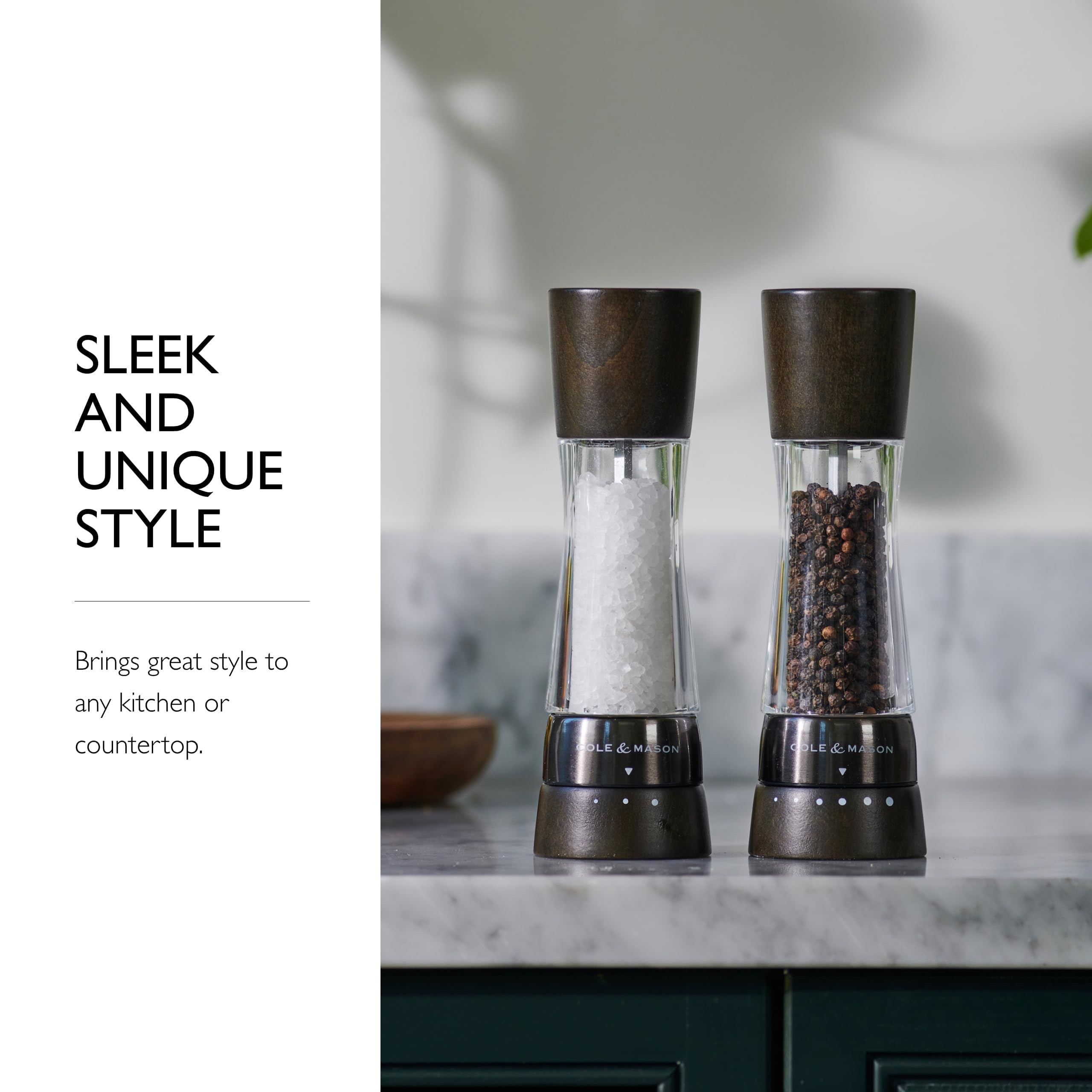 Cole & Mason Derwent, diseño rellenable para sal o especias.