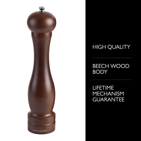 Cole & Mason Forest Capstan, vista lateral, equilibrio y elegancia para la cocina.