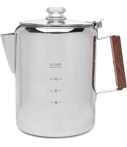 COLETTI Bozeman Percolador frente: diseño robusto para campamentos y casa.