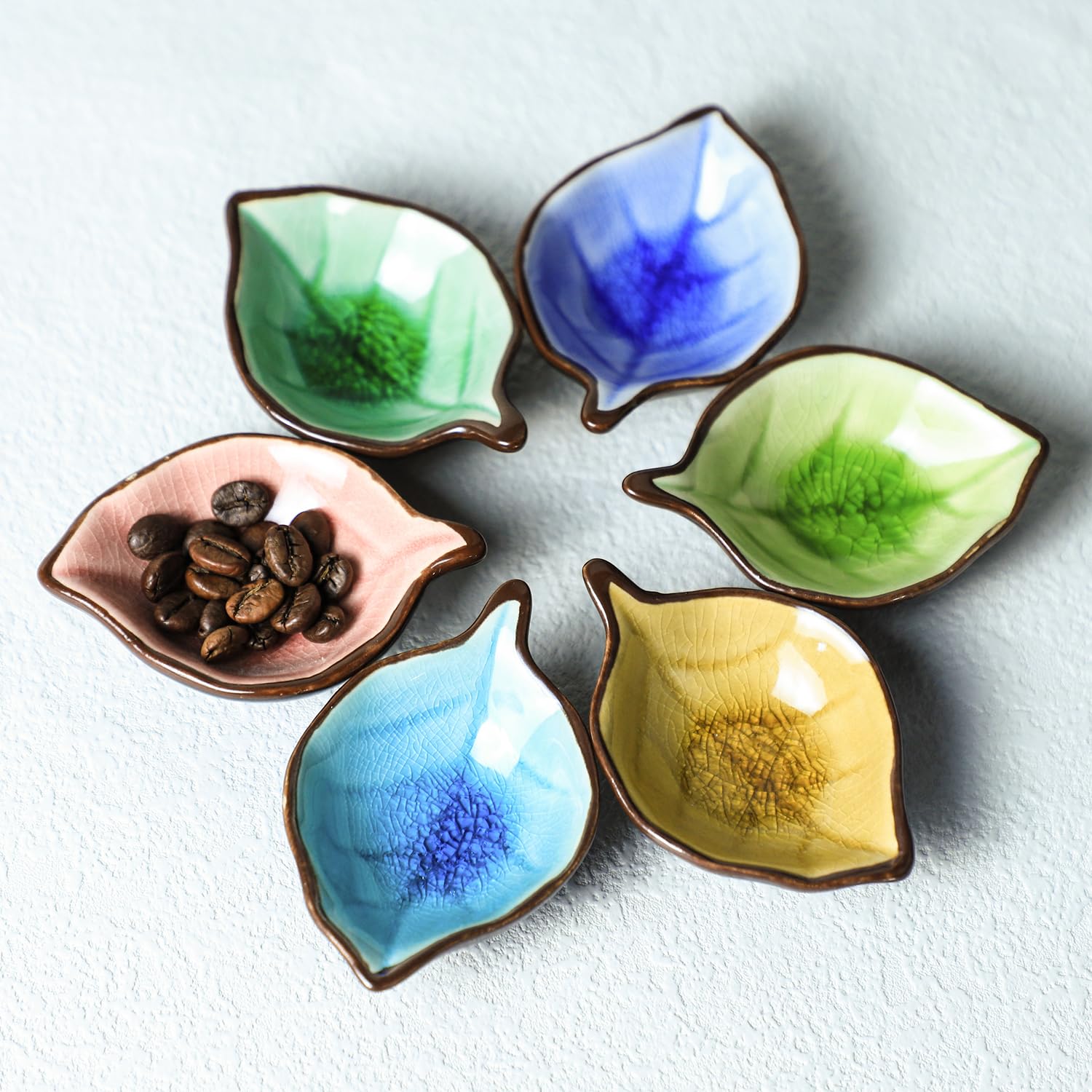 Colias Wing cuenco pequeño en forma de hoja para condimentos