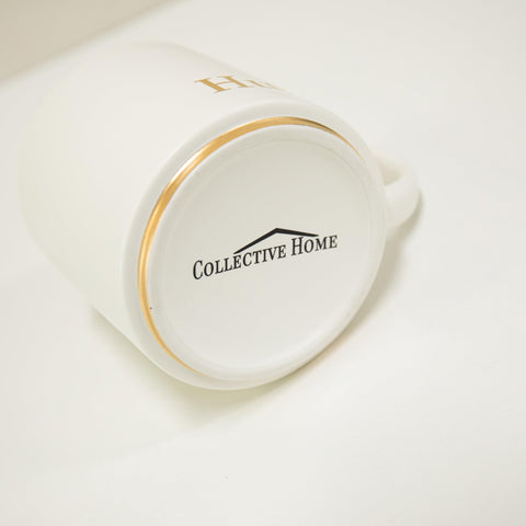 Taza COLLECTIVE HOME de 15 onzas, tamaño ideal para cafe matutino.
