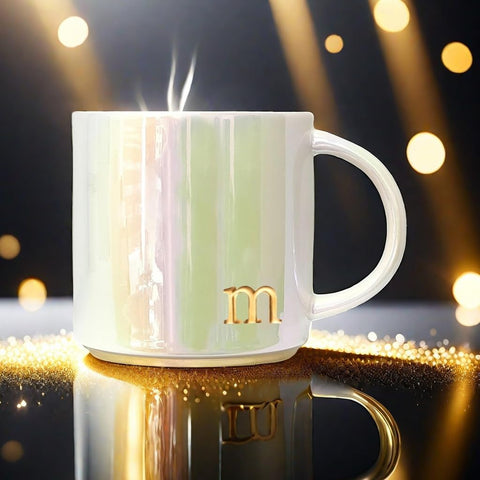 COLLECTIVE HOME mug acabado iridiscente multicolor, pieza única.