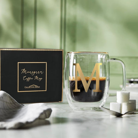 COLLECTIVE HOME, regalo monograma en oro, regalo personalizado para ocasiones especiales.