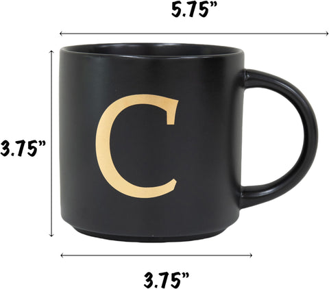 COLLECTIVE HOME taza alfabeto elegante para decorar escritorio