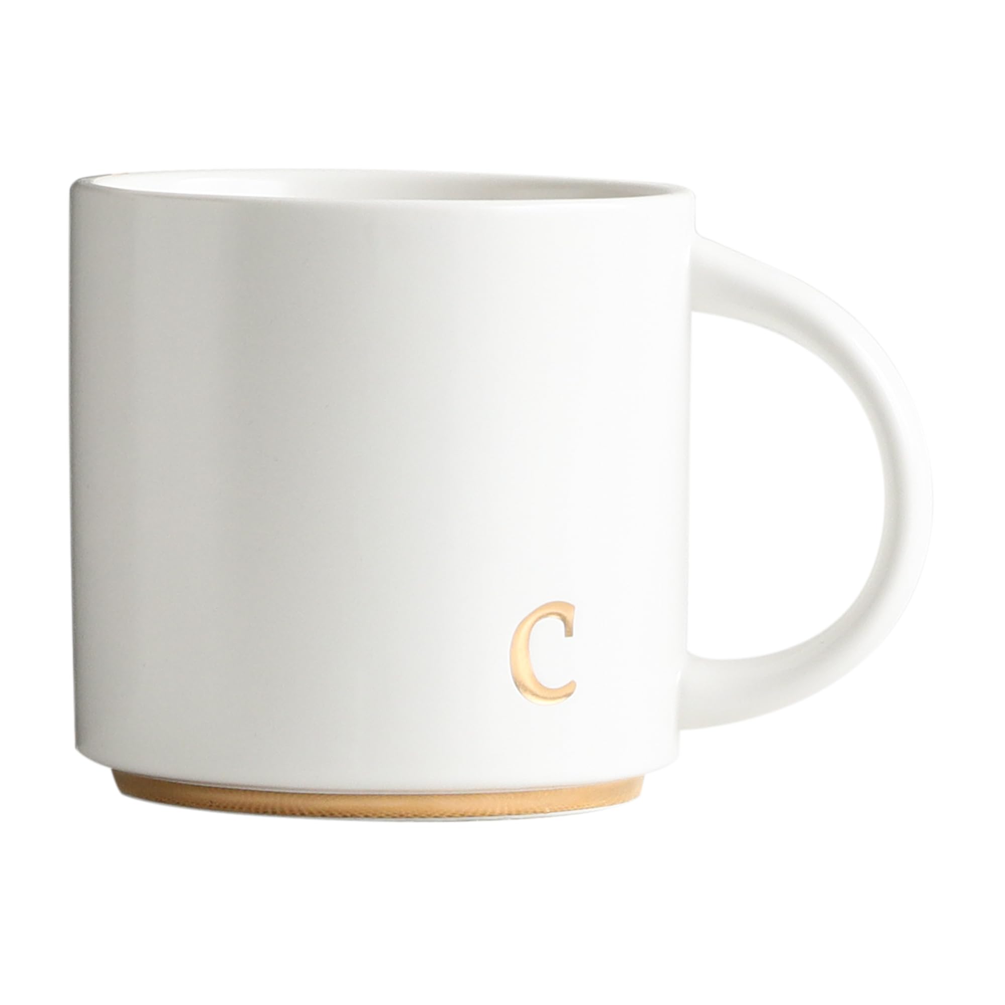 COLLECTIVE HOME, taza cerámica con monograma dorado, ideal para café matutino