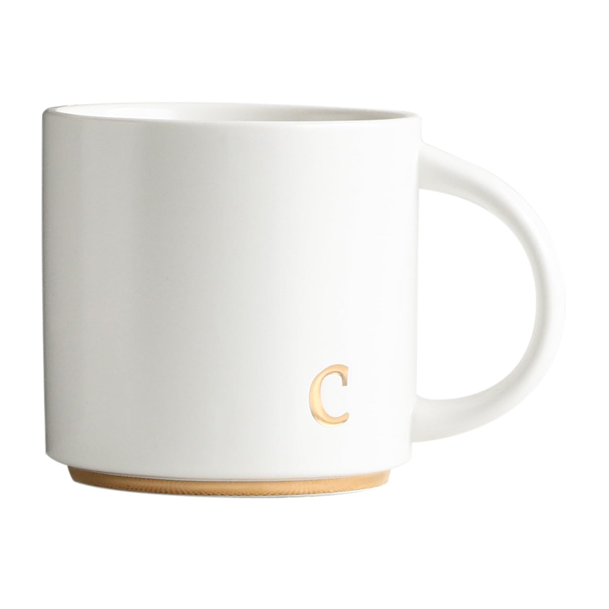COLLECTIVE HOME, taza cerámica con monograma dorado, ideal para café matutino