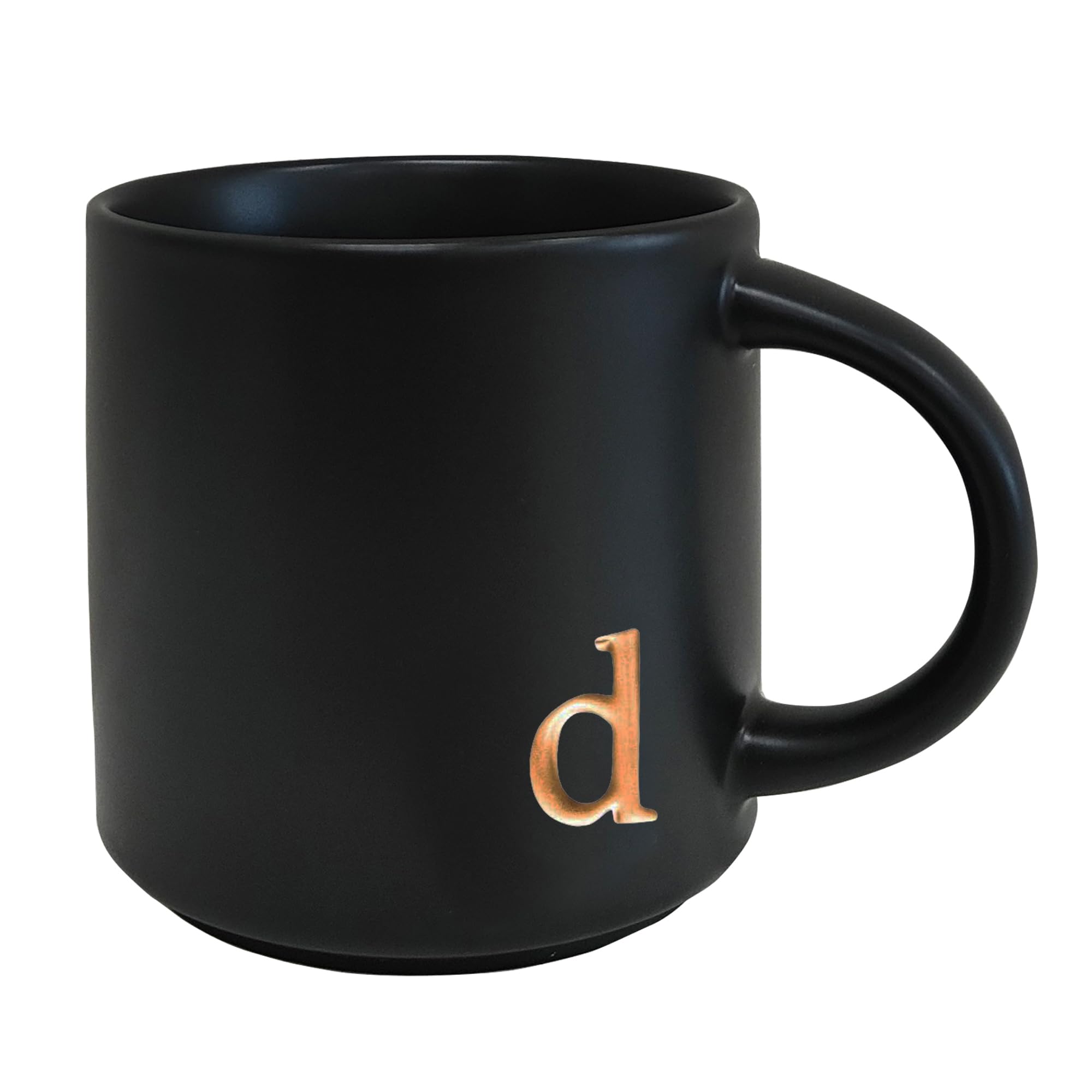 COLLECTIVE HOME: monograma negro en taza cerámica, perfecta para café diario.
