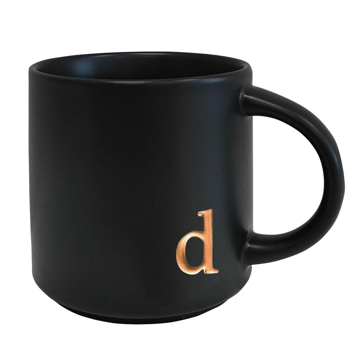 COLLECTIVE HOME: monograma negro en taza cerámica, perfecta para café diario.
