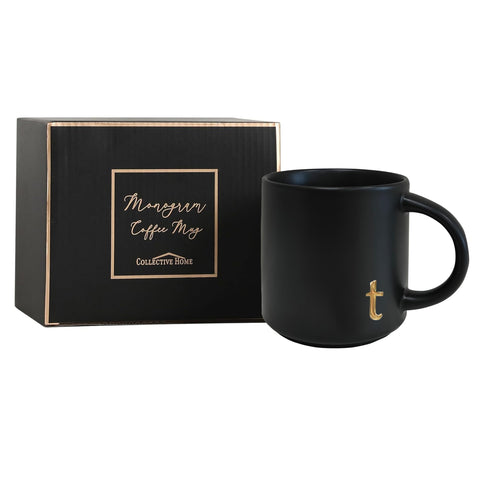COLLECTIVE HOME: inicial dorada en taza, añade elegancia a la rutina matutina