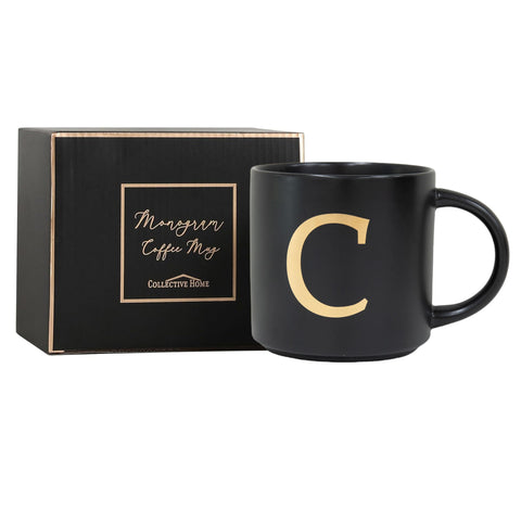 COLLECTIVE HOME taza inicial dorada 15 oz, ideal para cafe diario