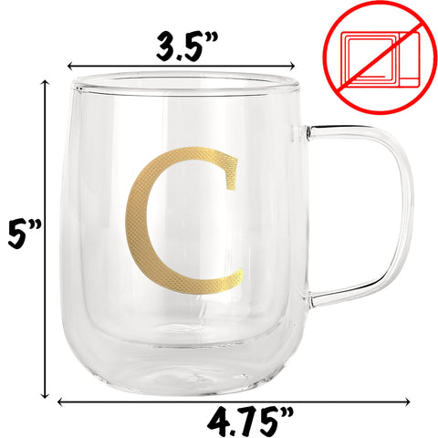 COLLECTIVE HOME taza con monograma y letras iniciales como regalo elegante.
