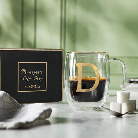 COLLECTIVE HOME: taza monograma, regalo personalizado elegante para cualquier ocasión.