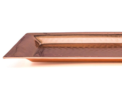 Colleta Home bandeja cobre martillado para fiestas, añade toque elegante a la mesa.