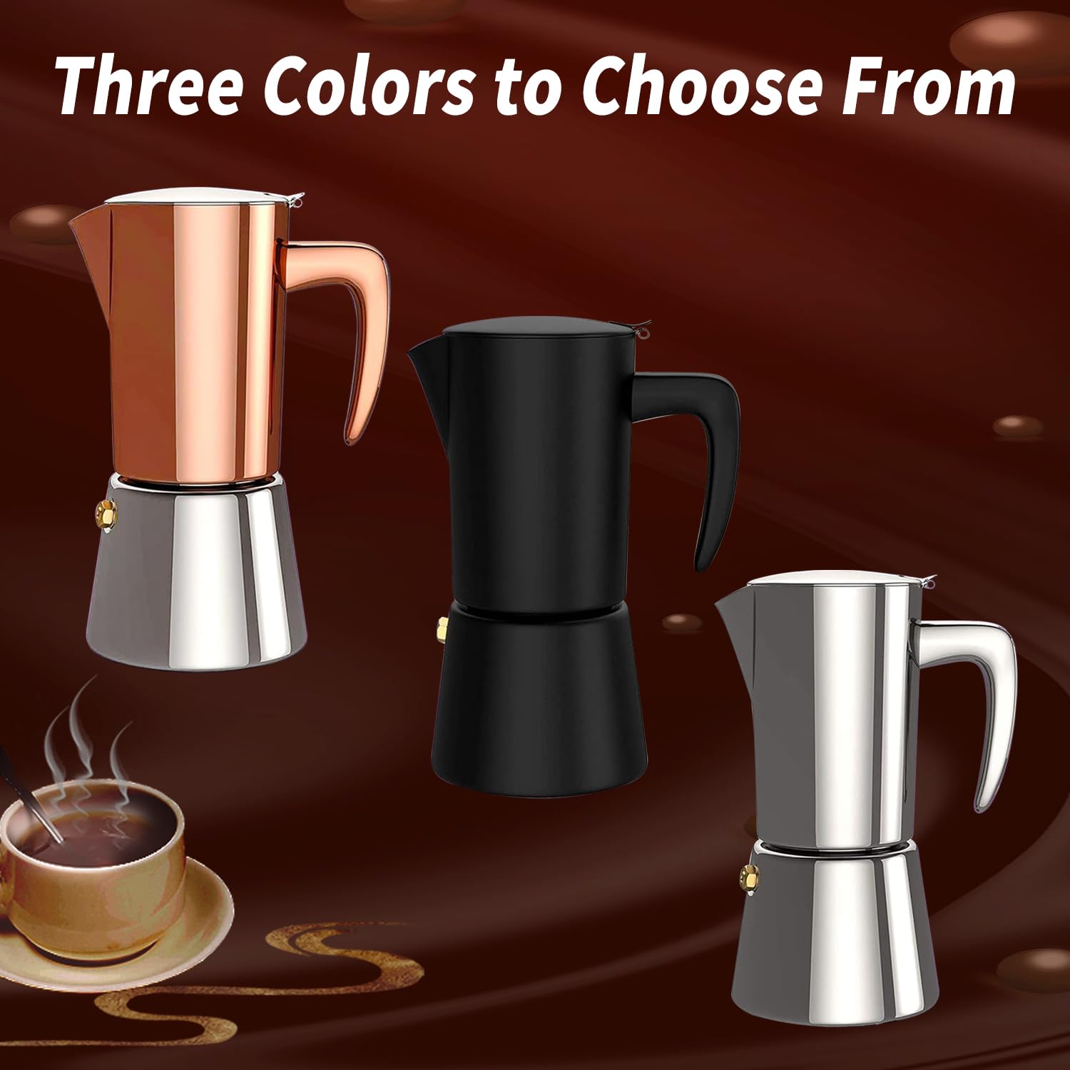 Collgene cafetera moka 6 tazas lista para camping al aire libre