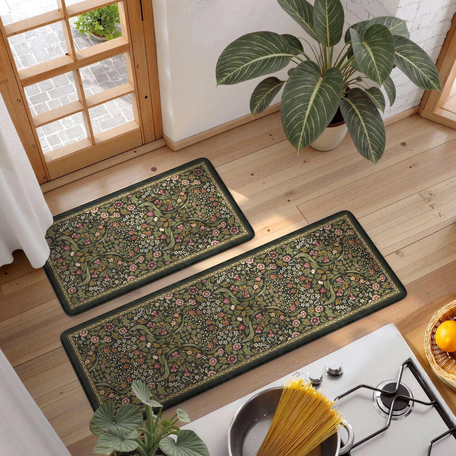 Collive alfombra antifatiga con diseño floral primavera para mejorar espacios