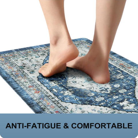 Collive alfombra cocina boho: base antideslizante para mayor seguridad en cualquier suelo.