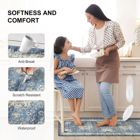 Collive Alfombra impermeable azul: protección contra derrames y limpieza rápida