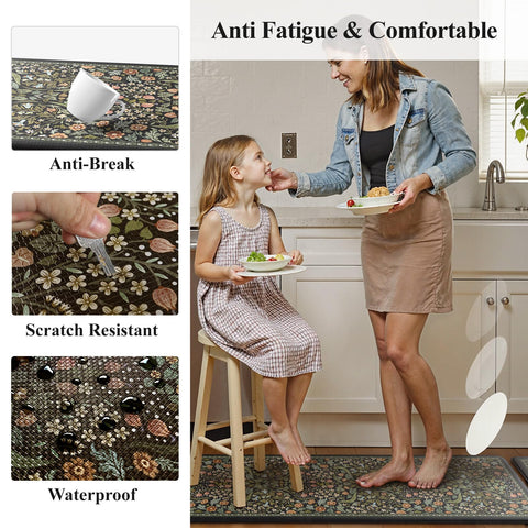 Collive alfombra de cocina resistente a aceites para limpieza rápida