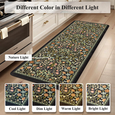 Collive alfombrilla antifatiga bohemio, set de 2, ideal para cocina y lavadero.