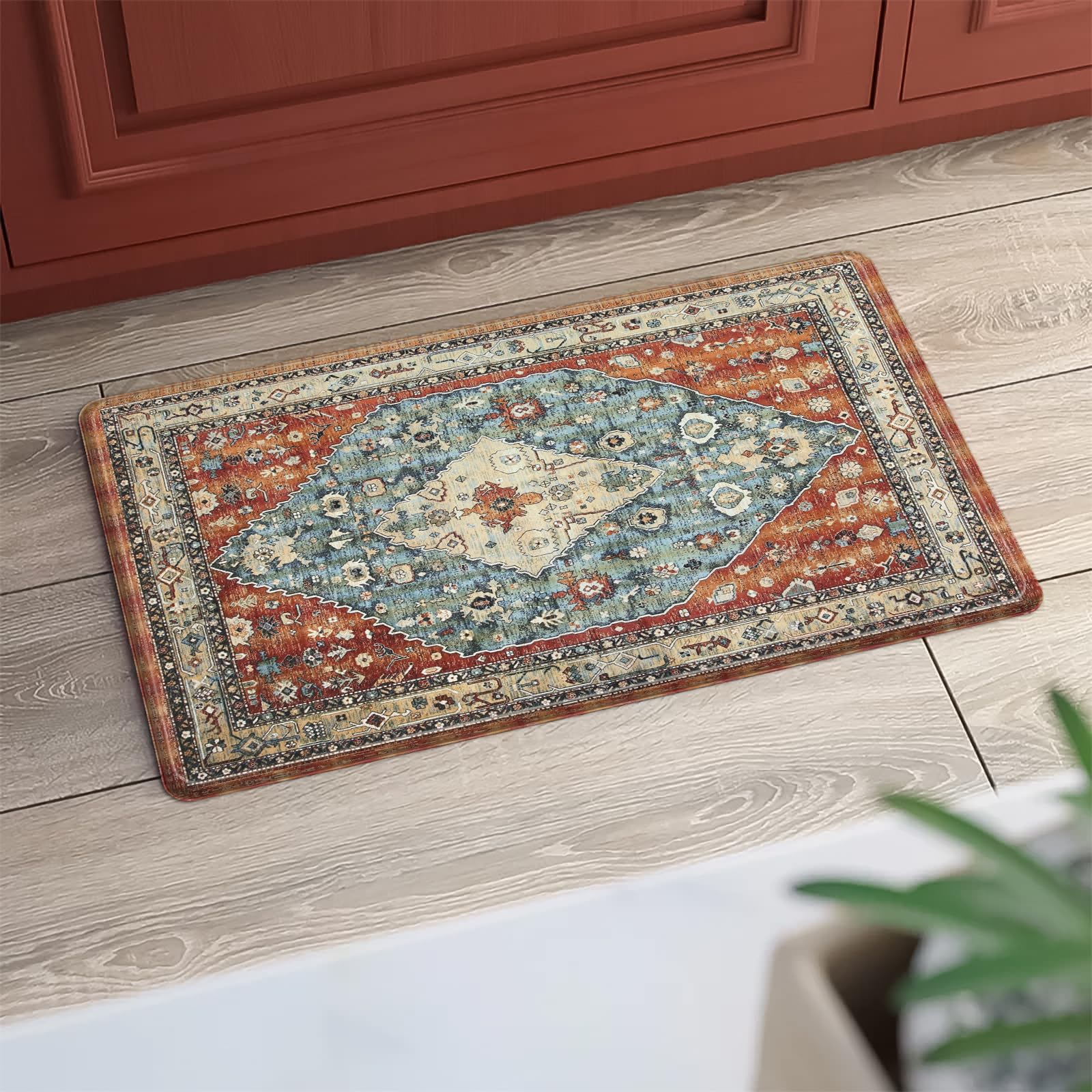 Almohadilla Collive para cocina con diseño boho anti-fatiga para mayor comodidad.