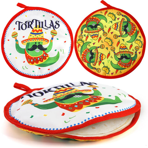 Coloch bolsa calor para tortillas con diseño estampado a doble cara, ideal para mesa