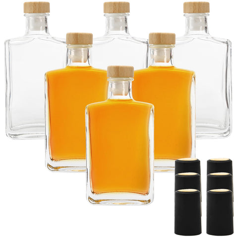 Botellas Coloch cuadradas con tapa T-top para exhibir el color de la bebida