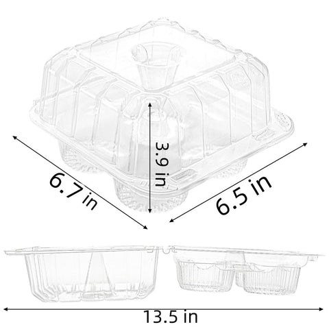 Coloch caja de cupcakes apilable para ahorro de espacio en cocina