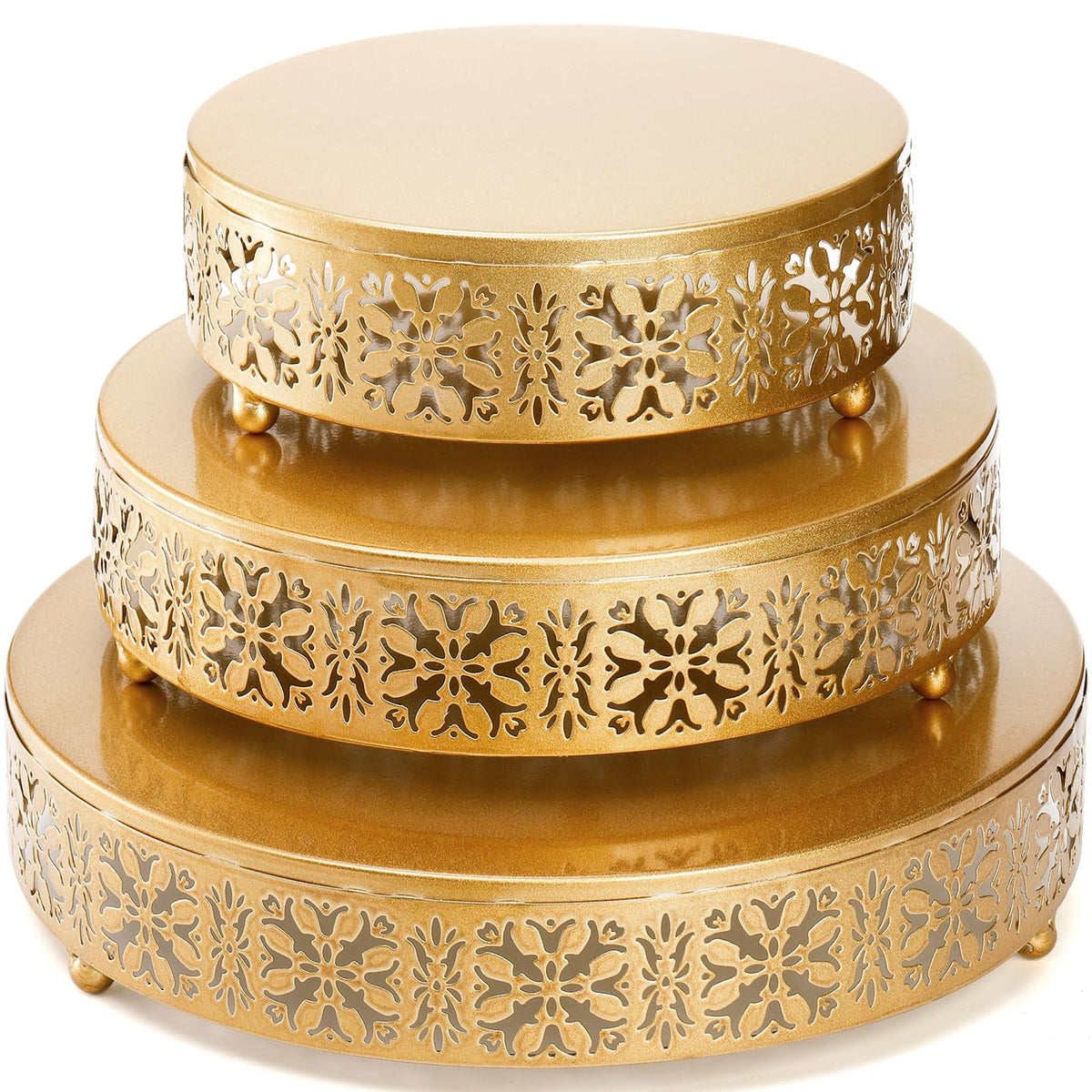 Coloch set de bandejas doradas para postres, tonos elegantes y prácticos