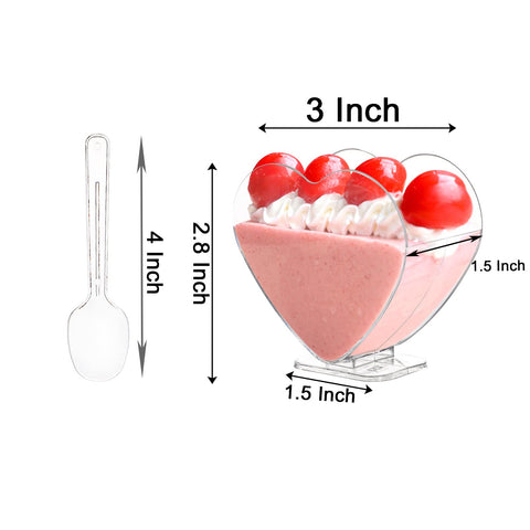 Coloch vaso postre mini con cuchara incluida, listo para servir porciones individuales