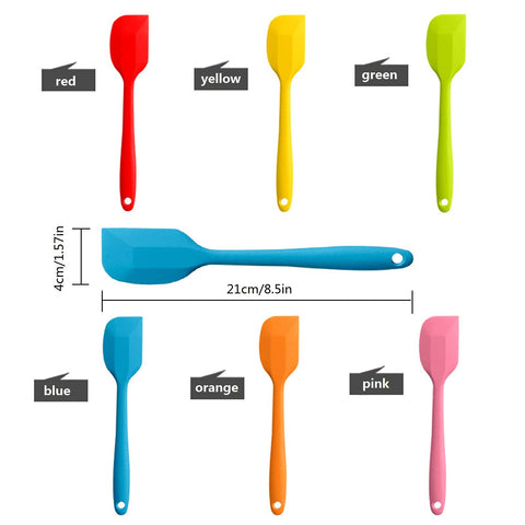 COLOGO espátula silicona 8,5 pulgadas, núcleo de acero interno para mayor resistencia.