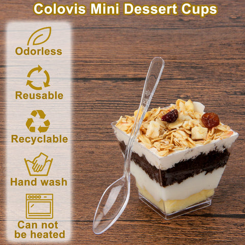 Colovis presentación de postre en banquetes y servicios de catering.